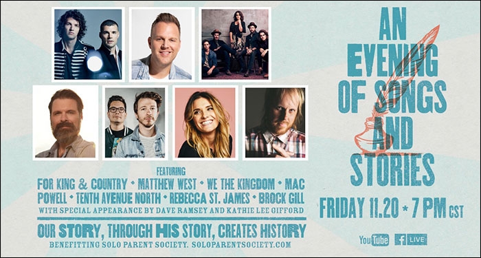 For KING & COUNTY, Tenth Avenue North, And Matthew West Headline Live-Stream